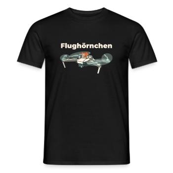 Flughörnchen - Eichhörnchen in Quadrocopter - Männer T-Shirt - Schwarz - Vorne - AI Model Male 178 light (178cm)