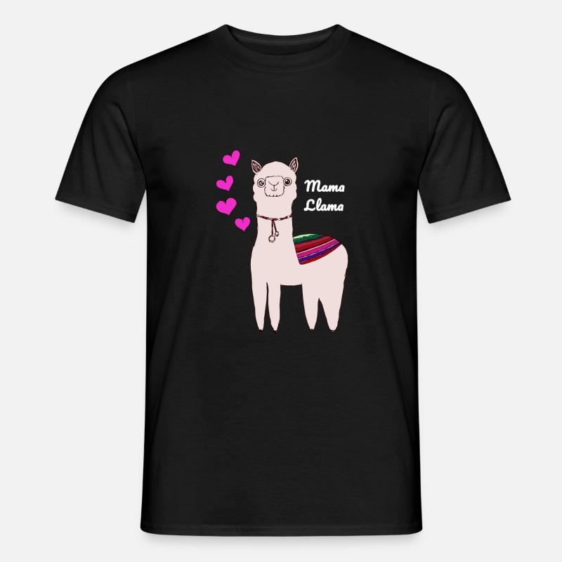 Mama Lama Muttertagsgeschenk - Männer T-Shirt - Schwarz