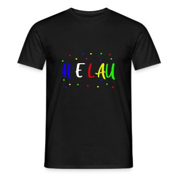 Helau, Düsseldorf, Karneval, Fastnacht, Konfetti - Männer T-Shirt - Schwarz - Vorne - AI Model Male 178 light (178cm)