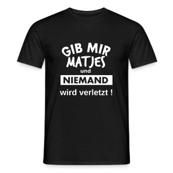 Matjes matjesfilet Fisch Nordsee Fischliebhaber - Männer T-Shirt - Schwarz - Vorne - AI Model Male 178 light (178cm)