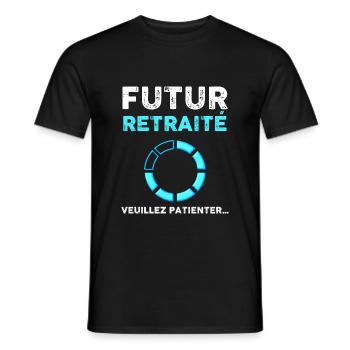Départ en retraite idée cadeau homme - T-shirt homme - noir - Devant - AI Model Male 178 light (178cm)