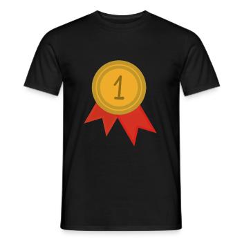 Médaille Première place Gold Sport - T-shirt homme - noir - Devant - AI Model Male 178 light (178cm)