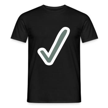 Vérifier l’esquisse de l’icône - T-shirt homme - noir - Devant - AI Model Male 178 light (178cm)