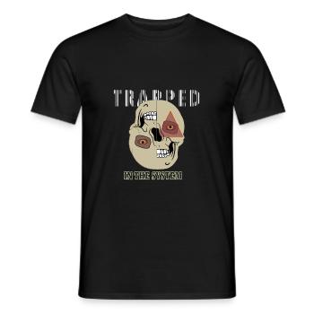 Piégé dans le système - Illuminati Eye - T-shirt homme - noir - Devant - AI Model Male 178 light (178cm)
