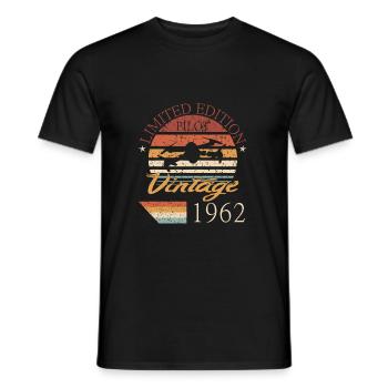 Drone volant Né en 1962 Année de naissance Cadeau - T-shirt homme - noir - Devant - AI Model Male 178 light (178cm)