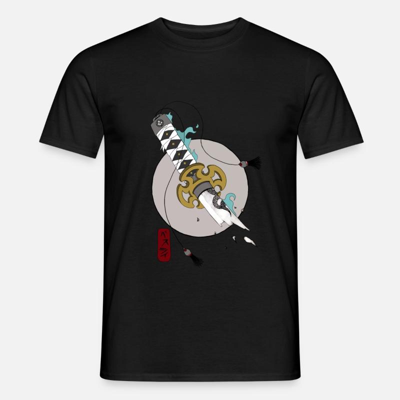 Samurai Katana - Männer T-Shirt - Schwarz