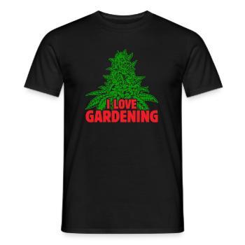 I love garding weed - Men's T-Shirt - black - Front - AI Model Male 178 light (178cm)