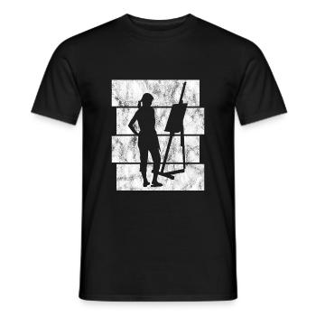 Kunst Malerin Künstlerin Künstler Malerei Retro - Männer T-Shirt - Schwarz - Vorne - AI Model Male 178 light (178cm)