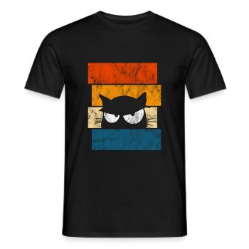 Chat chat - T-shirt homme - noir - Devant - AI Model Male 178 light (178cm)