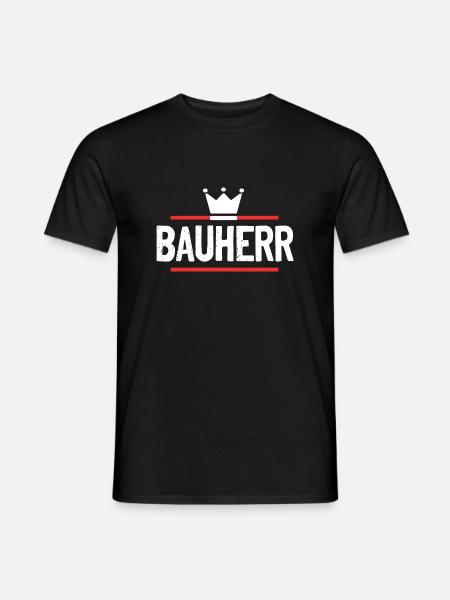 Bauherr Haus Bau - Männer T-Shirt - Schwarz