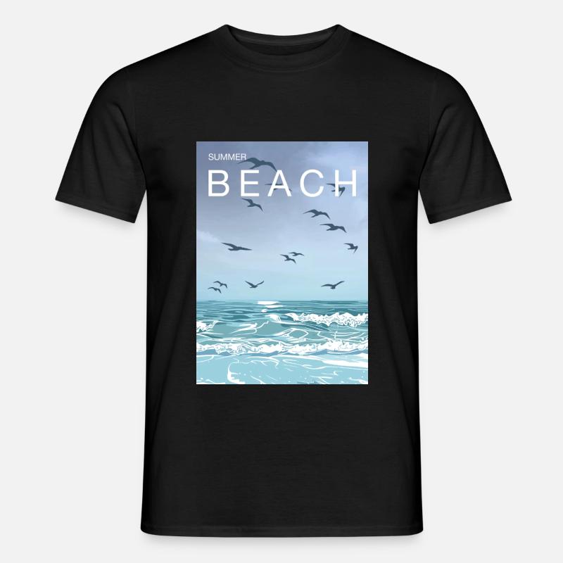 Beach - Männer T-Shirt - Schwarz