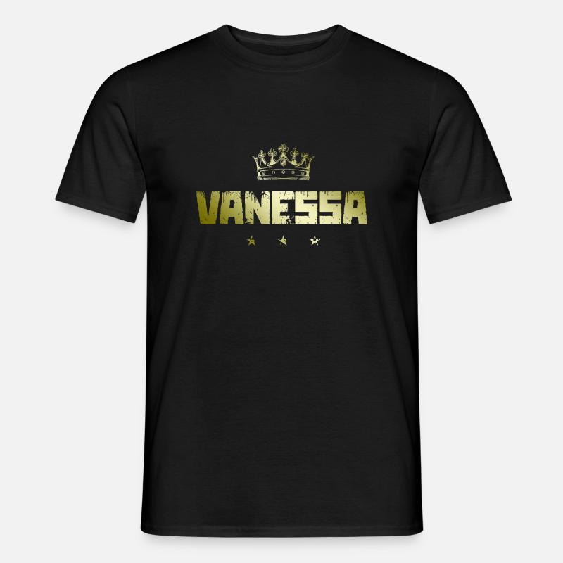 Vanessa - Männer T-Shirt - Schwarz