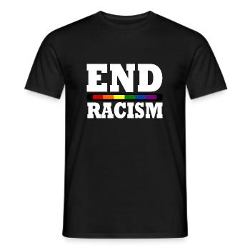 End Racism - Men's T-Shirt - black - Front - AI Model Male 178 light (178cm)