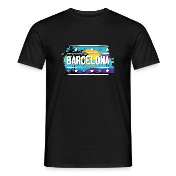 Barcelone - T-shirt homme - noir - Devant - AI Model Male 178 light (178cm)
