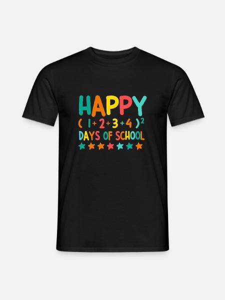 100 Days Of School 100 th days of school math - Männer T-Shirt - Schwarz