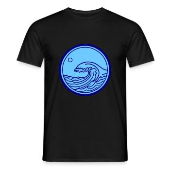 Sea Ocean Wave Water - Men's T-Shirt - black - Front - AI Model Male 178 light (178cm)