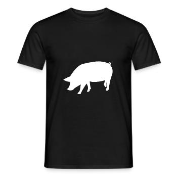 Porc - T-shirt homme - noir - Devant - AI Model Male 178 light (178cm)