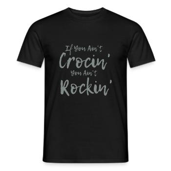 Vintage, if you don't crocinize you're not r - Men's T-Shirt - black - Front - AI Model Male 178 light (178cm)