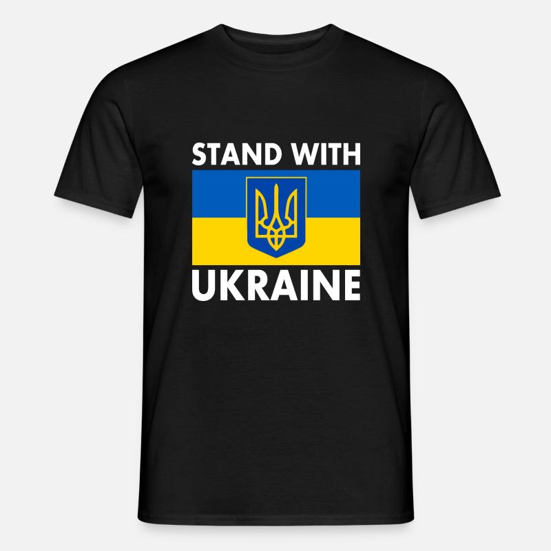 Stand with ukraine - Männer T-Shirt - Schwarz