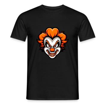 Clown comique d’Halloween - T-shirt homme - noir - Devant - AI Model Male 178 light (178cm)