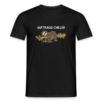 Fauler Faulenzer Relax Faultier Spruch Chiller - Männer T-Shirt - Schwarz - Vorne - AI Model Male 178 light (178cm)