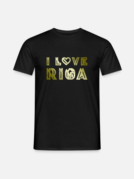 I Love Riga - Men's T-Shirt - black