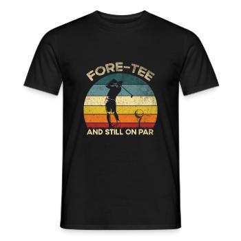 Vintgae avant et toujours à égalité, 40ème Bday P - T-shirt homme - noir - Devant - AI Model Male 178 light (178cm)