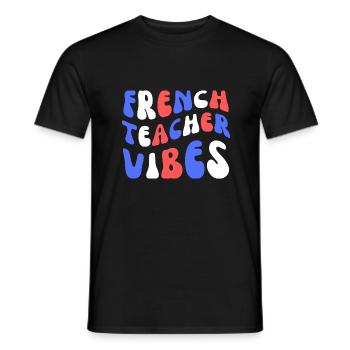 French Teacher Vibes - Men's T-Shirt - black - Front - AI Model Male 178 light (178cm)