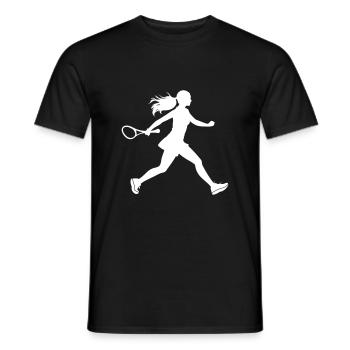 Tennis Spielerin Symbol - Männer T-Shirt - Schwarz - Vorne - AI Model Male 178 light (178cm)