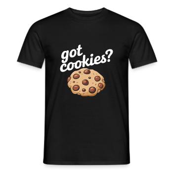 Cookies Cookie Keks Kekse Schokolade - Männer T-Shirt - Schwarz - Vorne - AI Model Male 178 light (178cm)