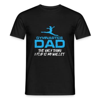 Gymnastik Papa Lustiges Zitat nur, was ich flip is - Männer T-Shirt - Schwarz - Vorne - AI Model Male 178 light (178cm)
