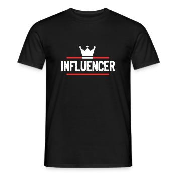 Influencer Beruf - Männer T-Shirt - Schwarz - Vorne - AI Model Male 178 light (178cm)
