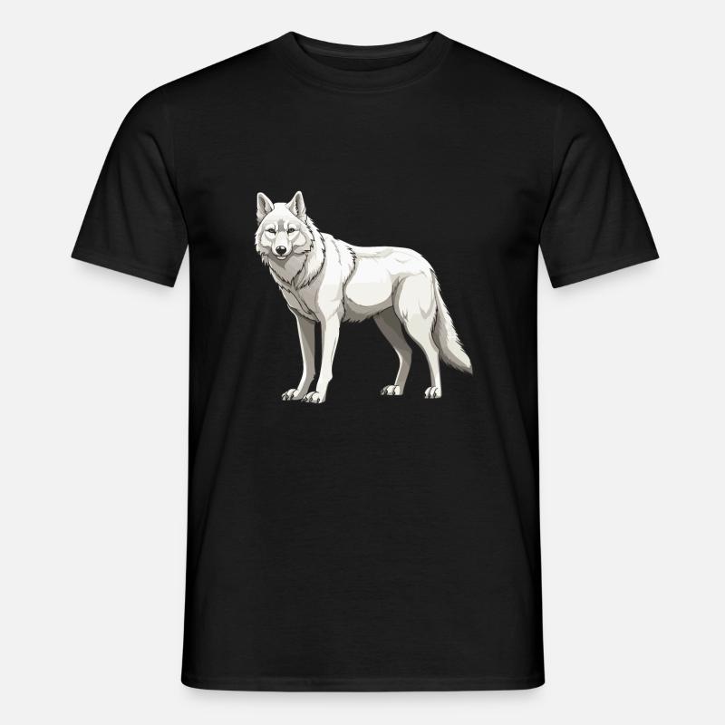 Wolf Tier - Männer T-Shirt - Schwarz
