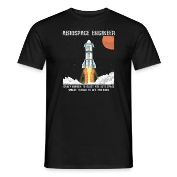 Raumfahrtingenieur Raumfahrt Luft Astronaut Rakete - Männer T-Shirt - Schwarz - Vorne - AI Model Male 178 light (178cm)