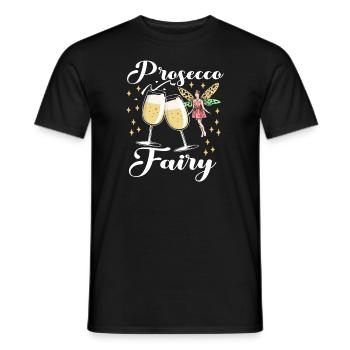 Prosecco Sparkling Wine Alcohol Celebrate Glass Drink - Men's T-Shirt - black - Front - AI Model Male 178 light (178cm)