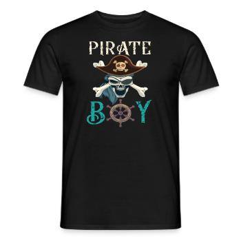 Pirat Totenkopf Piratenschiff Geschenkidee - Männer T-Shirt - Schwarz - Vorne - AI Model Male 178 light (178cm)