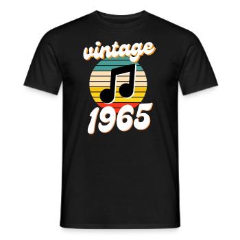 né 1965 millésime 65 idée cadeau anniversaire - T-shirt homme - noir - Devant - AI Model Male 178 light (178cm)