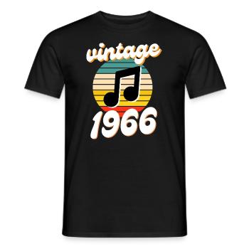 né 1966 millésime 66 idée cadeau anniversaire - T-shirt homme - noir - Devant - AI Model Male 178 light (178cm)