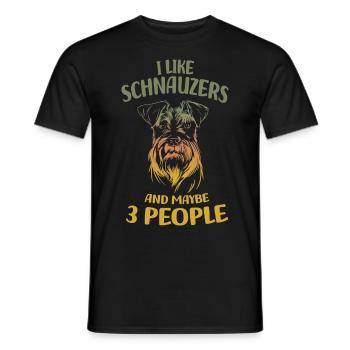 Schnauzer - T-shirt homme - noir - Devant - AI Model Male 178 light (178cm)