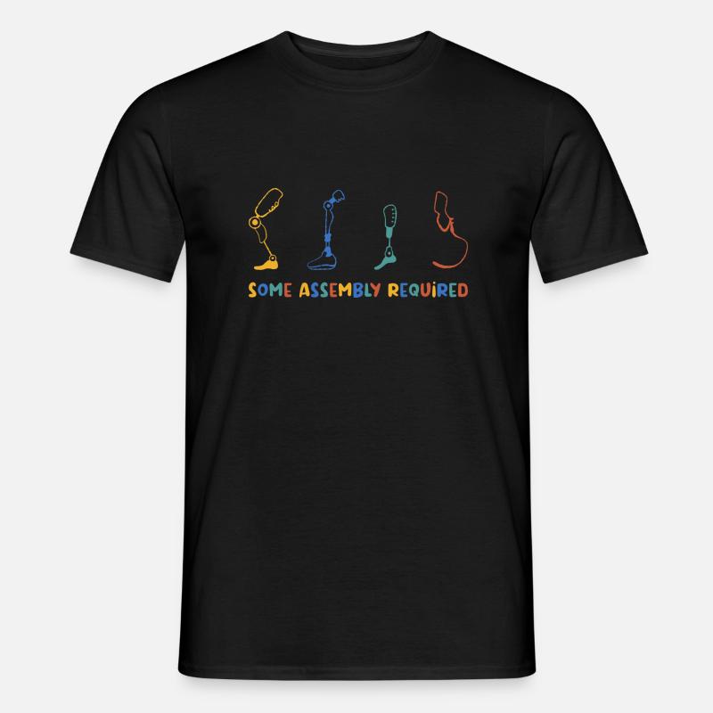 Prothese Amputiert Behinderung Geschenk - Männer T-Shirt - Schwarz
