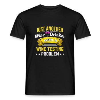 Buveurs de vin avec problème de test de vin Luxure des amateurs de vin - T-shirt homme - noir - Devant - AI Model Male 178 light (178cm)