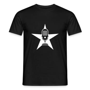 Mikrofon Symbol Podcast - Männer T-Shirt - Schwarz - Vorne - AI Model Male 178 light (178cm)