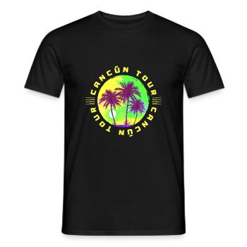 Cancun Tour Palmen Urlaub - Männer T-Shirt - Schwarz - Vorne - AI Model Male 178 light (178cm)