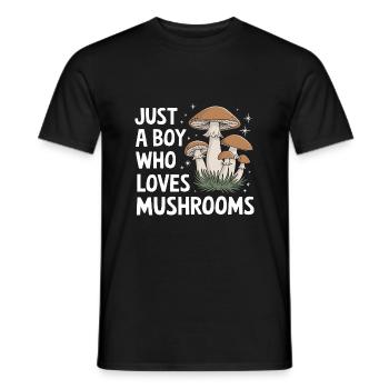 Mushroom Mushrooms Funghi Mushroom - Men's T-Shirt - black - Front - AI Model Male 178 light (178cm)