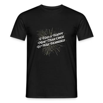 Nous avons passé une bonne année quand c’était terrible lu - T-shirt homme - noir - Devant - AI Model Male 178 light (178cm)