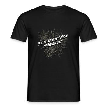 La nouvelle blague de minuit joyeuse du Nouvel An Pun nye - T-shirt homme - noir - Devant - AI Model Male 178 light (178cm)