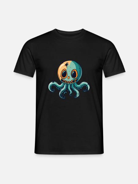 Octopus Halloween Zombie - Men's T-Shirt - black