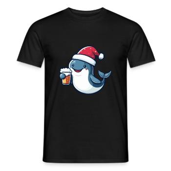 Wal Weihnachten Bier Lustig - Männer T-Shirt - Schwarz - Vorne - AI Model Male 178 light (178cm)
