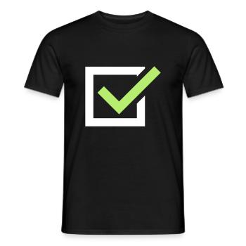 tick tick mark - Men's T-Shirt - black - Front - AI Model Male 178 light (178cm)