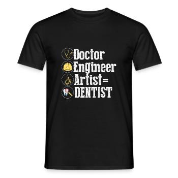 Vintage Drôle Docteur Ingénieur Artiste Dentiste Fu - T-shirt homme - noir - Devant - AI Model Male 178 light (178cm)